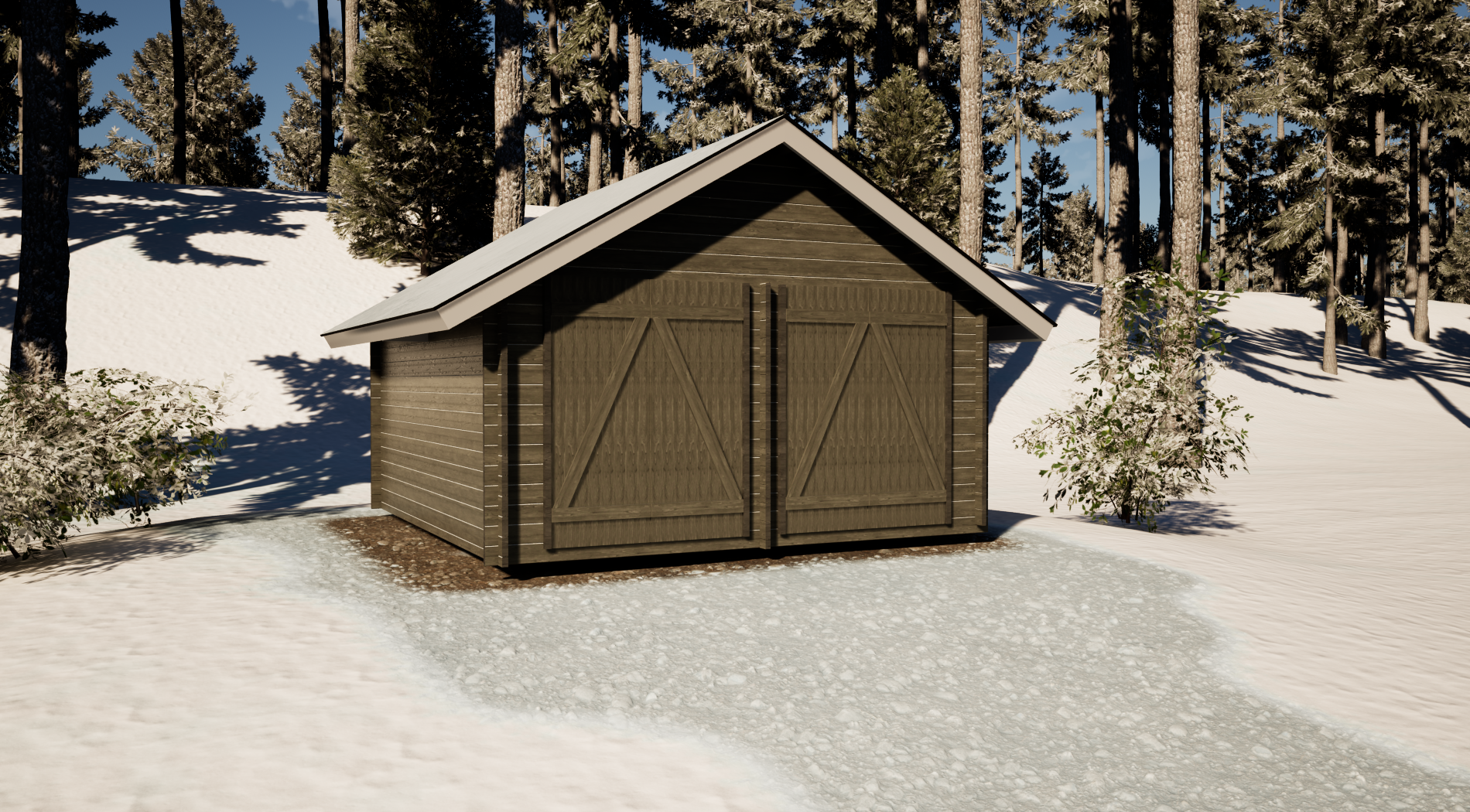 LP Garden S-L (16,4 m²) Suoraseinäinen pihavarasto kuva 12