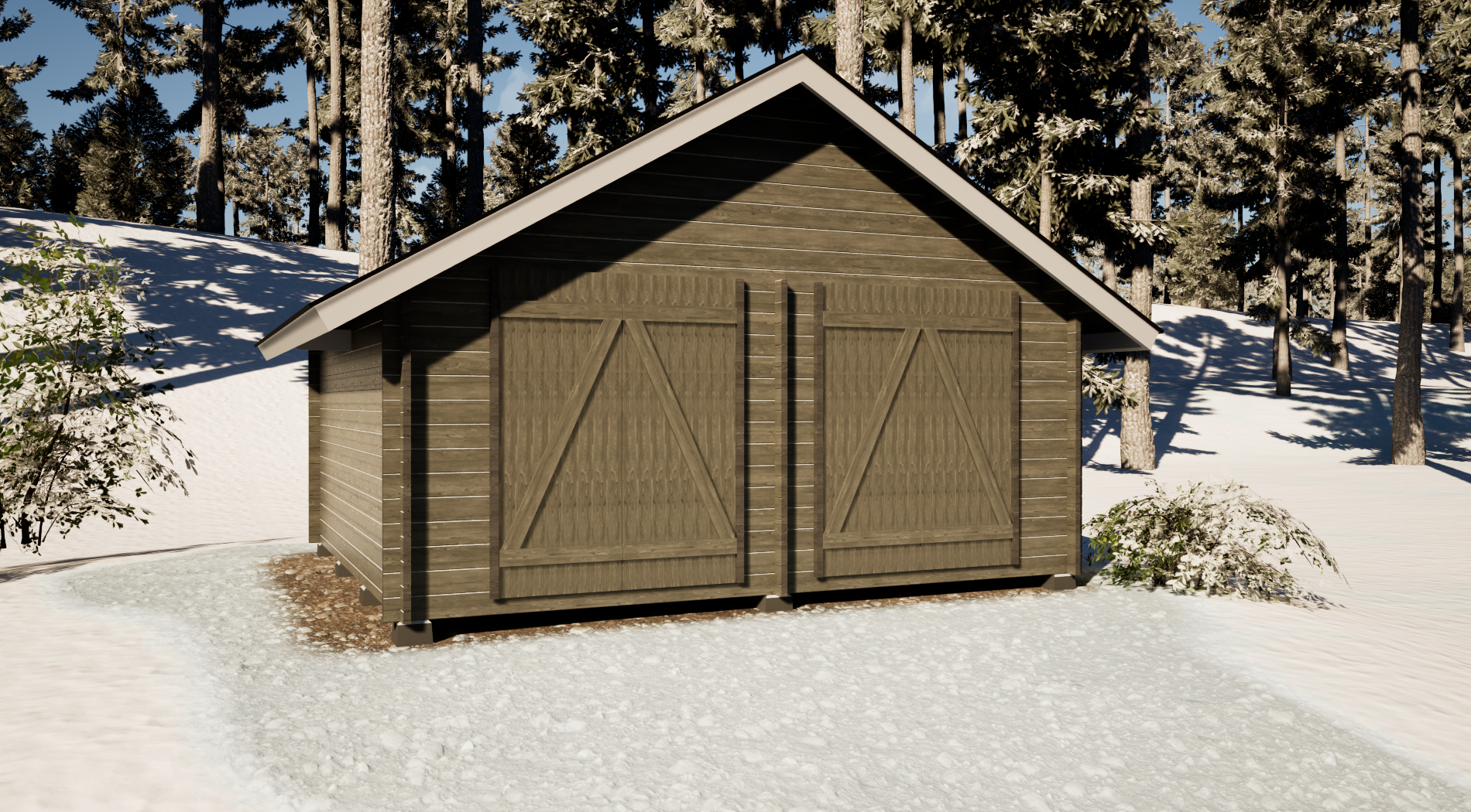LP Garden S-XL (20 m²) Suoraseinäinen pihavarasto kuva 4