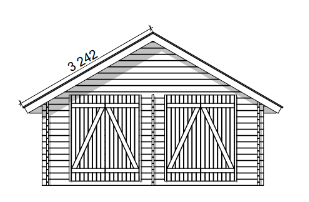LP Garden S-XL (20 m²) Suoraseinäinen pihavarasto kuva 9