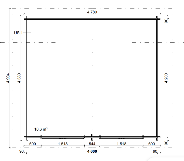 LP Garden S-XL (20 m²) Suoraseinäinen pihavarasto kuva 10