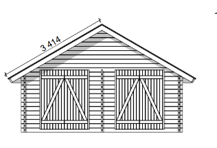 LP Garden S-XXL (25 m²) Suoraseinäinen pihavarasto kuva 8