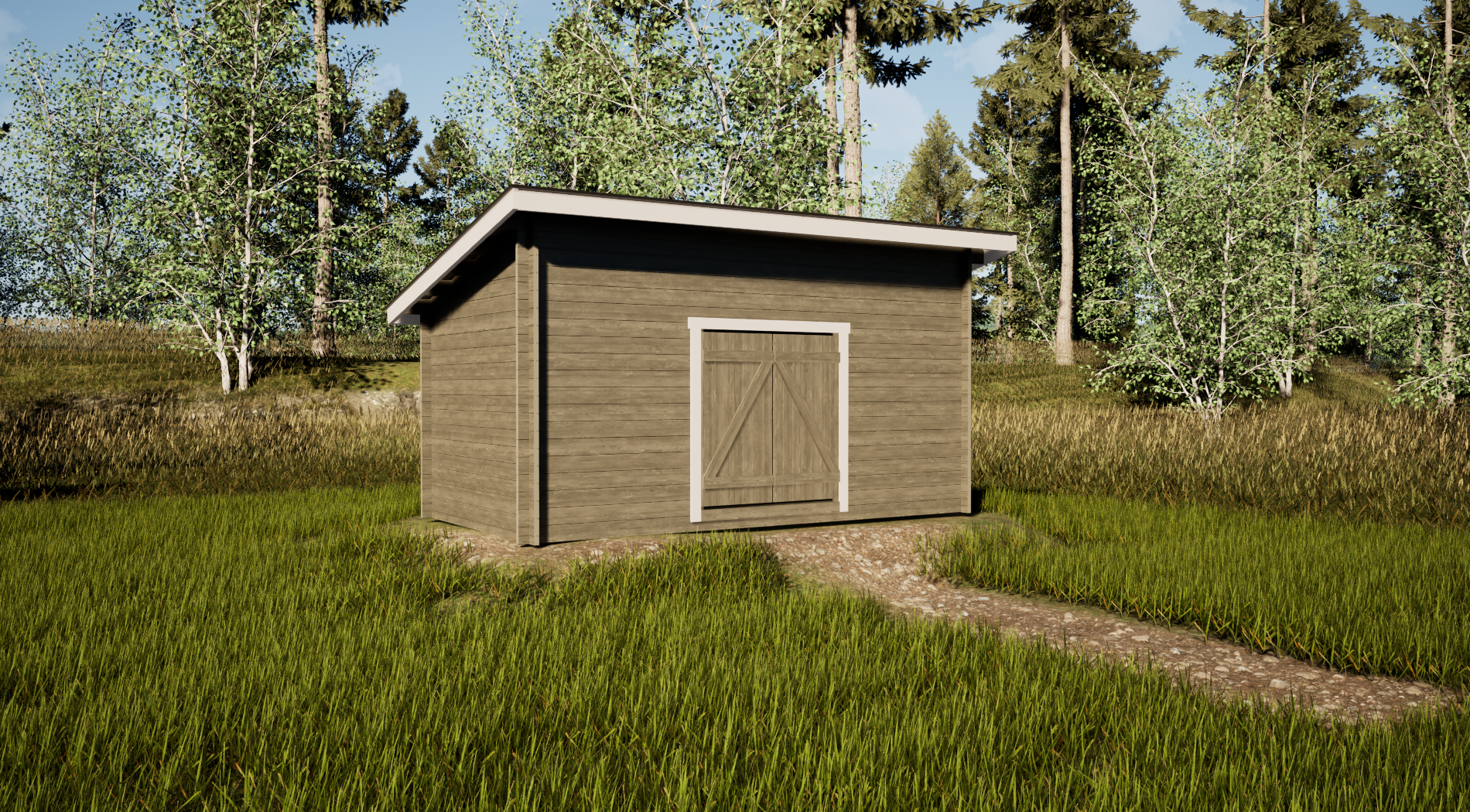 Hirsilato P-M (10m²) Pulpettikatto Pihavarasto kuva 6