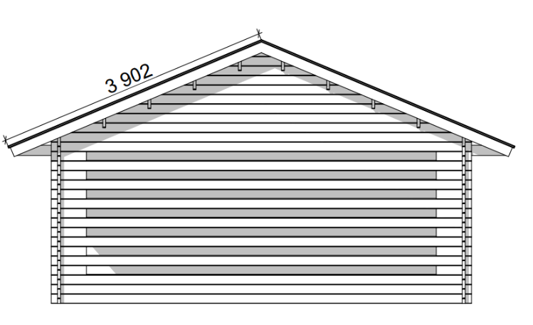 Autotalli + Katos AT30KL (53,9 m²) kuva 6