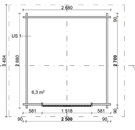 Grillikatos S Umpiseinä 6m2 - Huvimajat ja Grillikodat - 6424110255305 - 2