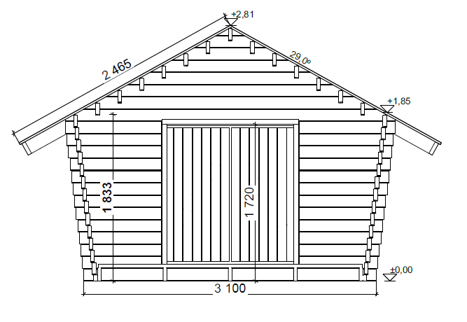 Hirsilato Kymppi Umpiseinä 10m2 - Hirsiladot ja Pihaladot - 6424110255503 - 3