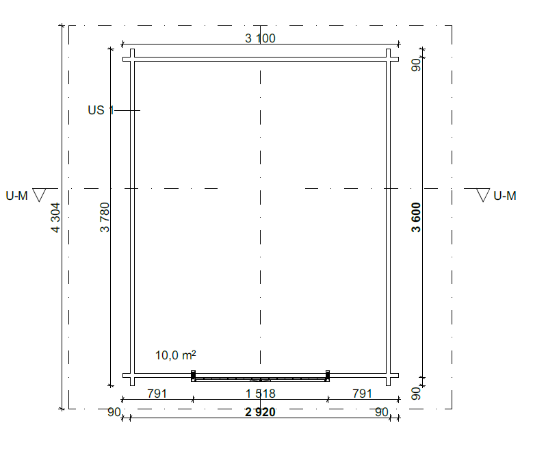 Hirsilato Kymppi Umpiseinä 10m2 - Hirsiladot ja Pihaladot - 6424110255503 - 4