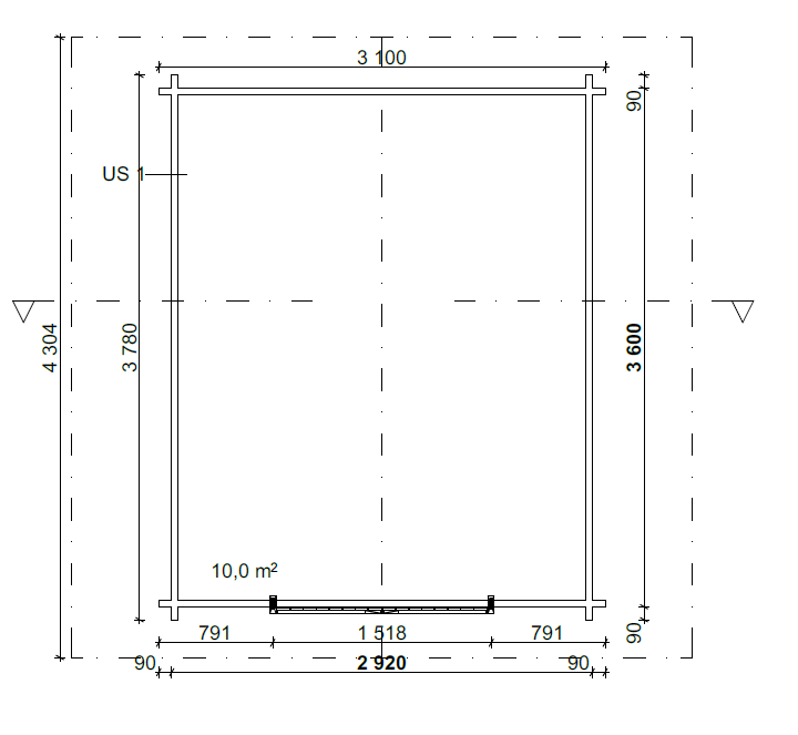 Hirsilato Kymppi Rakoseinä 10m2 - Hirsiladot ja Pihaladot - 6424110255527 - 3