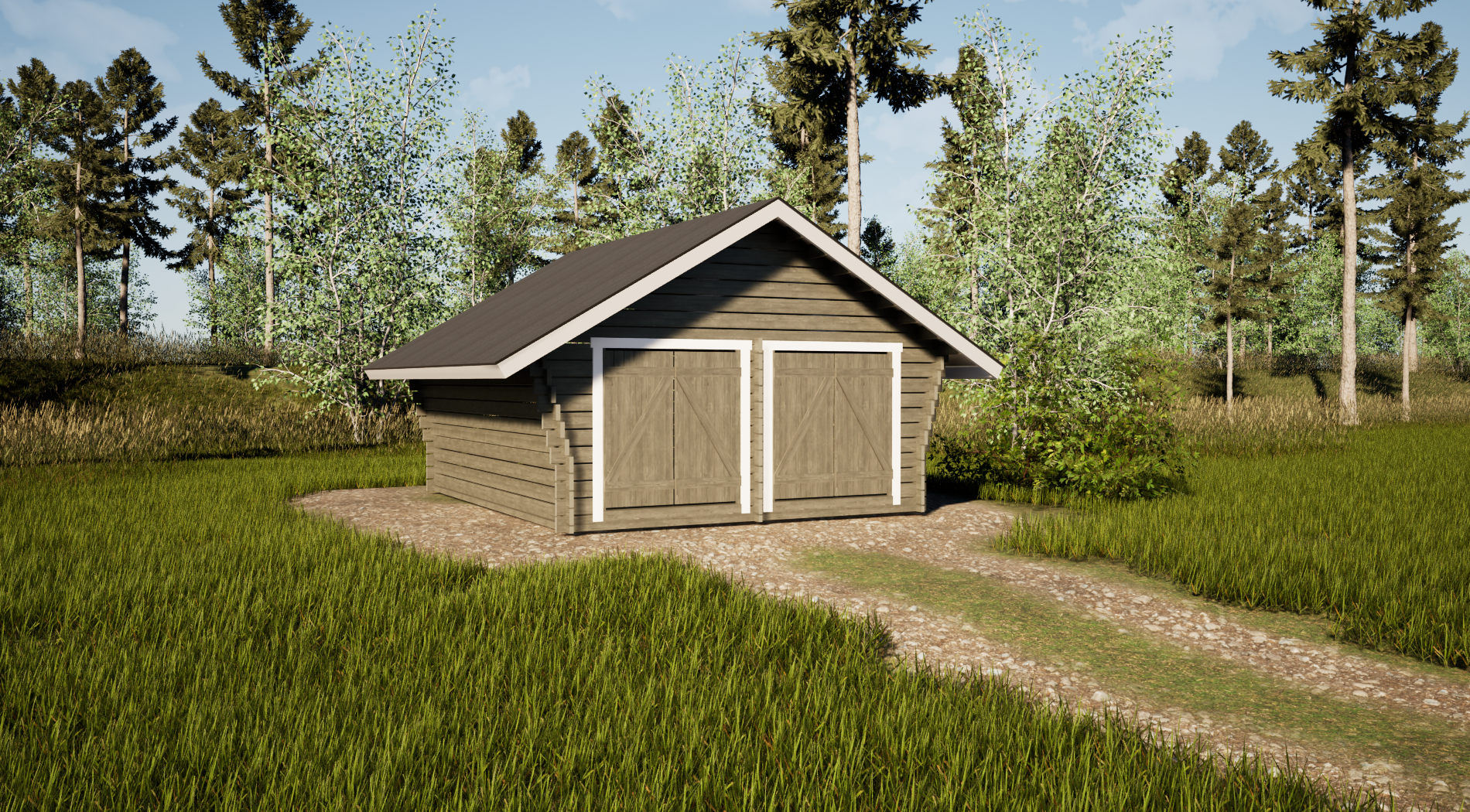 Hirsilato Tuplakymppi Rakoseinä 20m2 - Hirsiladot ja Pihaladot - 6424110255534 - 2