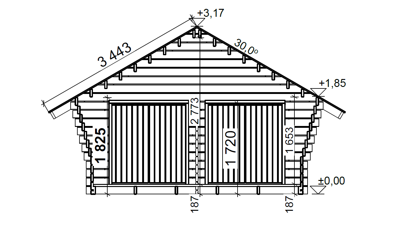 Timmerlada Tuplakymppi spaltvägg 20 m2 - Timmerlador - 6424110255534 - 4