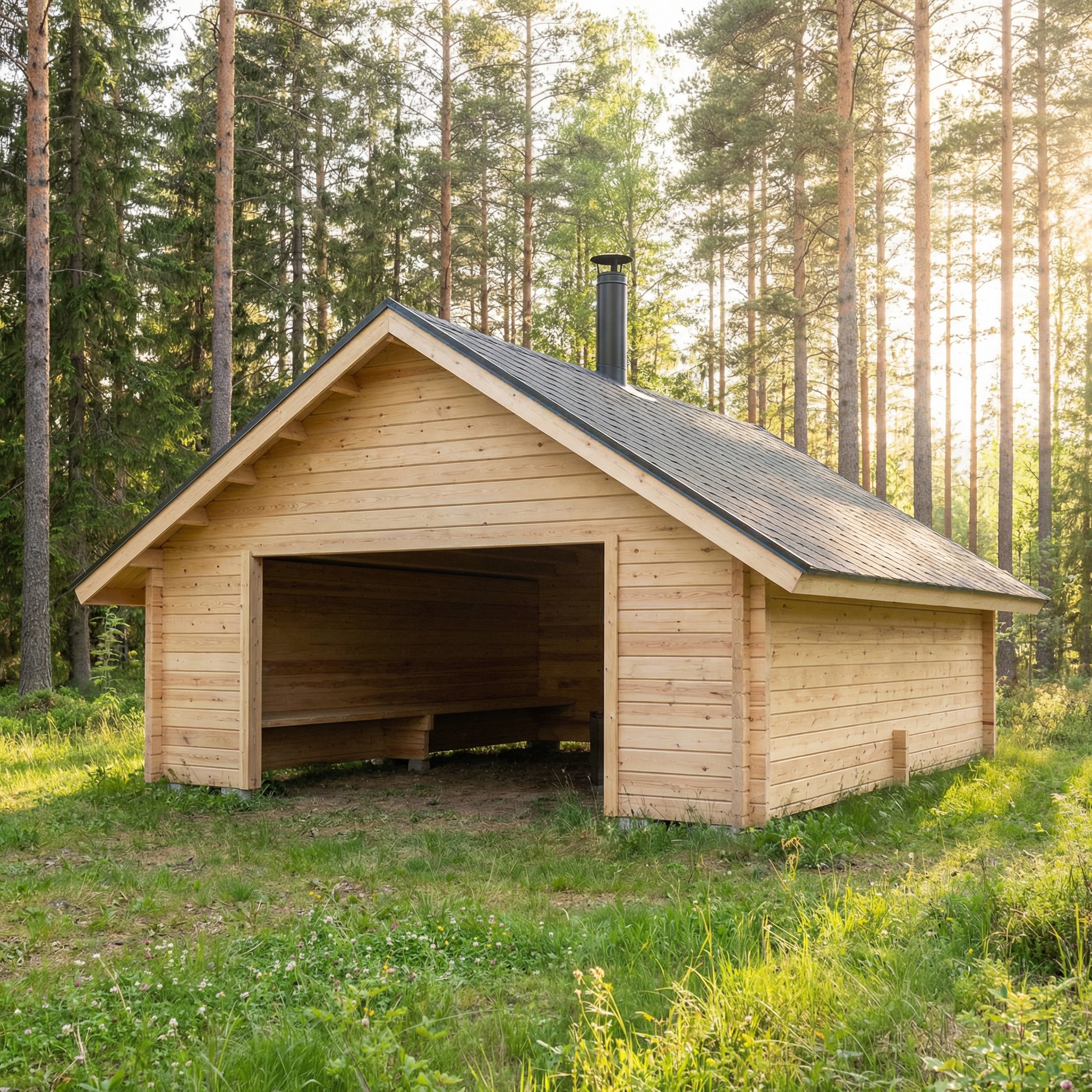 Grillikatos XXL Umpiseinä 25m2 - Huvimajat ja Grillikodat - 410050660 - 1