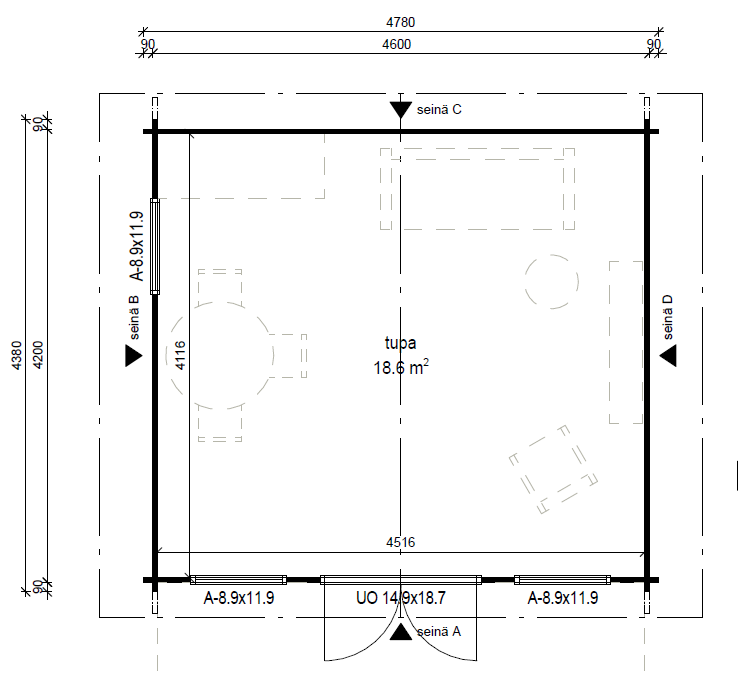 Vierasmaja, V-XL (20m2) kuva 6